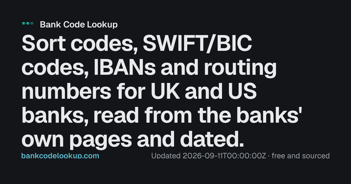 Sort Code Finder: Look Up a UK Bank's Sort Code